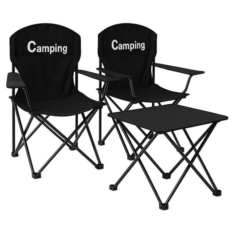 میز و صندلی سفری  تاشو 2 نفره مدل camping s1 مجموعه 3 عددی